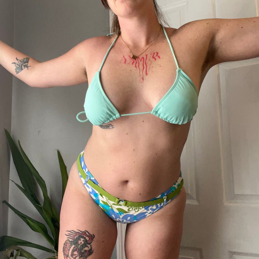 Y2k Mismatched Bikini Set